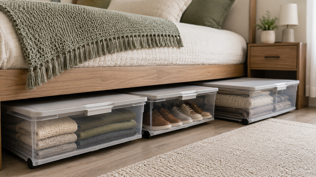 Under bed storage ideas for maximizing bedroom space