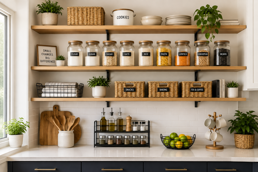 Small kitchen organization with smart storage solutions