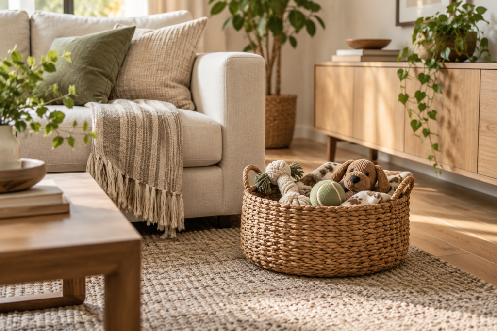 12 Smart Living Room Pet Toy Storage Ideas for a Tidy Home