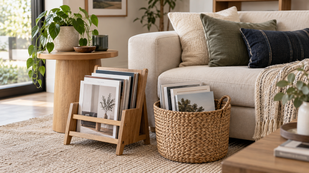 12 Smart Living Room Magazine Storage Ideas for a Tidy Space