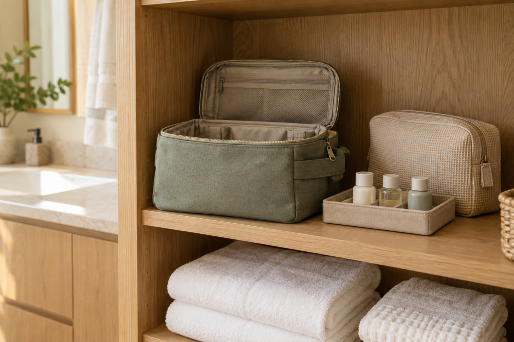 8 Practical Toiletry Bag Storage Ideas Between Trips